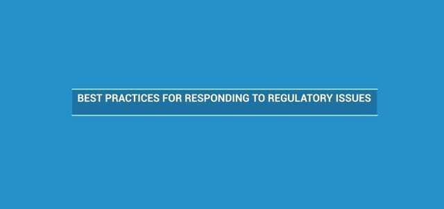 Best practices for responding to regulatory issues – Tom Newnham