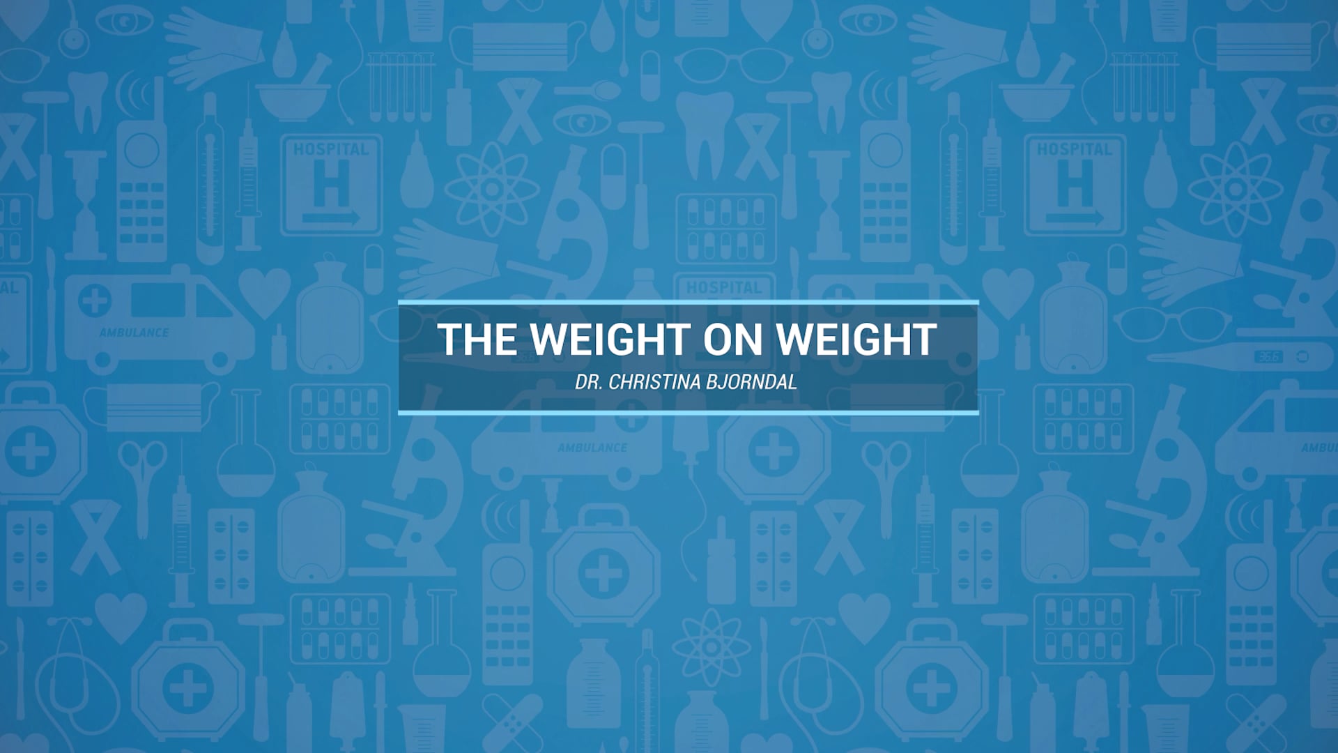 The Weight On Weight – Christina Bjorndal